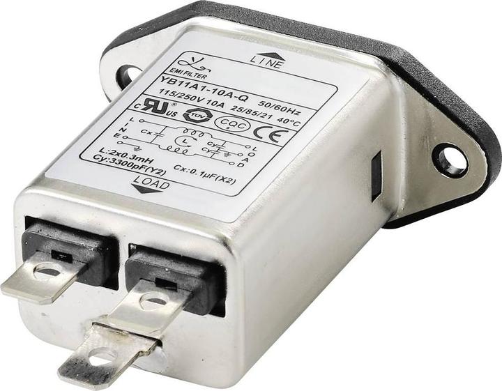 Produktbild Tru Components TC-10101440 Netzfilter mit Kaltgerätebuchse 250 V/AC 10 A 0.3 mH
