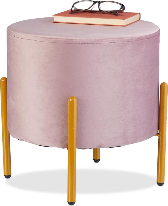 Actual product image Relaxdays velvet pouf