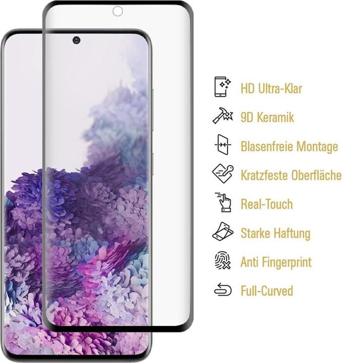 Produktbild Protectorking 3x Ceramic-Glass Full Cover HD Klar (3 Stück, Samsung Galaxy S20 Ultra)