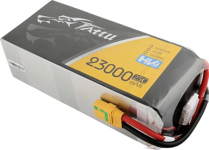Actual product image Tattu HV LiPo Battery 22.8V 23000mAh 25C (22.80 V, 23000 mAh)