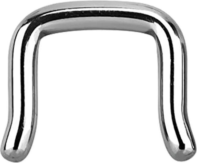 Star Piercing Septum Ring U abgewinkelt silber (ohne Messing, Chirurgenstahl 316L)