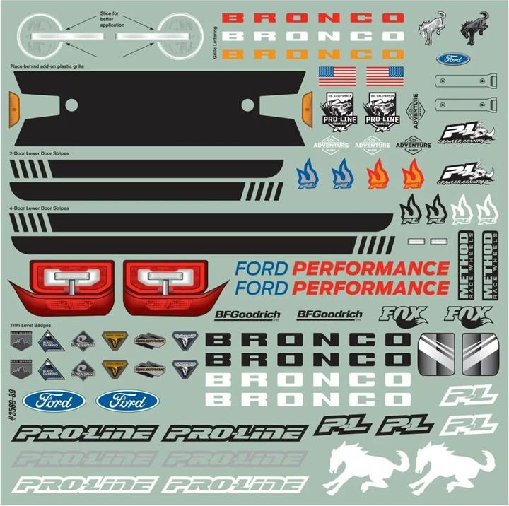 Actual product image Proline Body Ford Bronco 2021 2-Door unpainted, 1:10