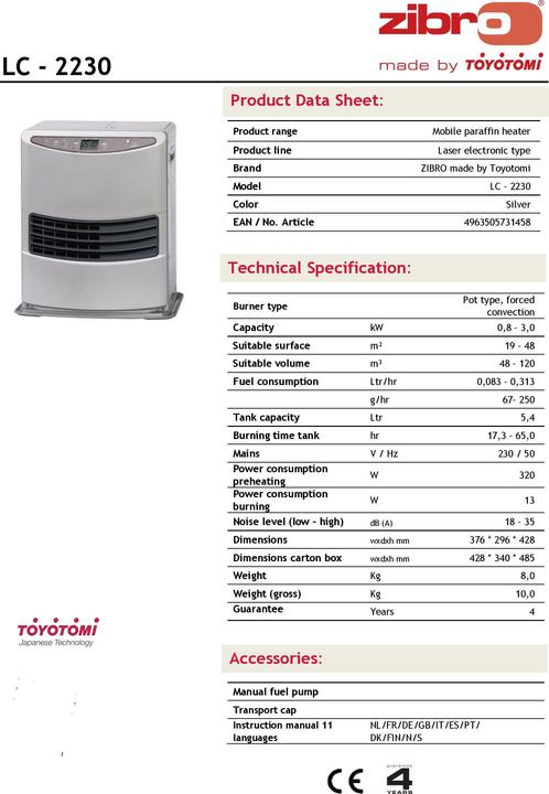 Image du produit Zibro Chauffe-paraffine LC-2230 (3000 W)