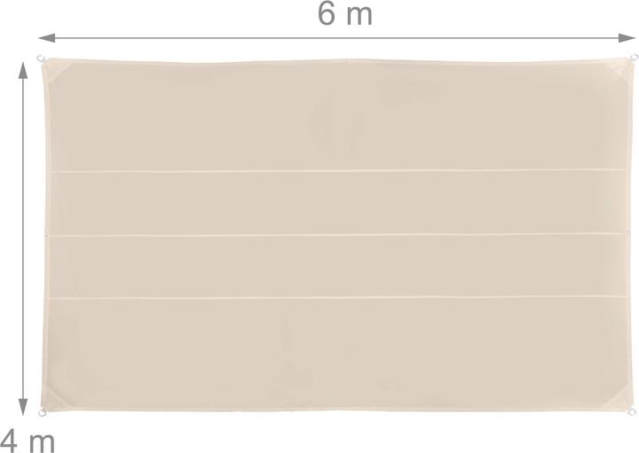 Actual product image Relaxdays Beige Rectangular Awning (600 x 400 x 0.5 cm)