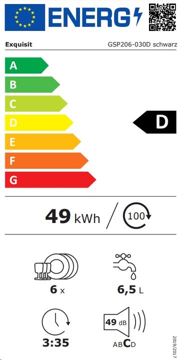 Etichetta energetica Exquisit GSP206-030D