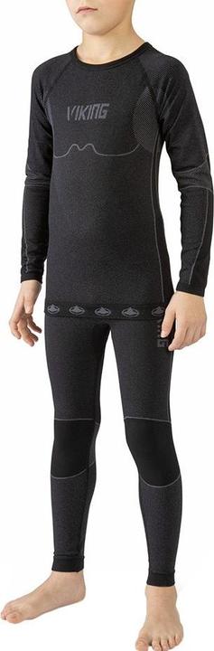 Immagine prodotto Vikingsports VIKING Kids Riko Set Intimo funzionale Intimo termico Intimo da sci senza cuciture - Nero, 116 (116, 122, 128)