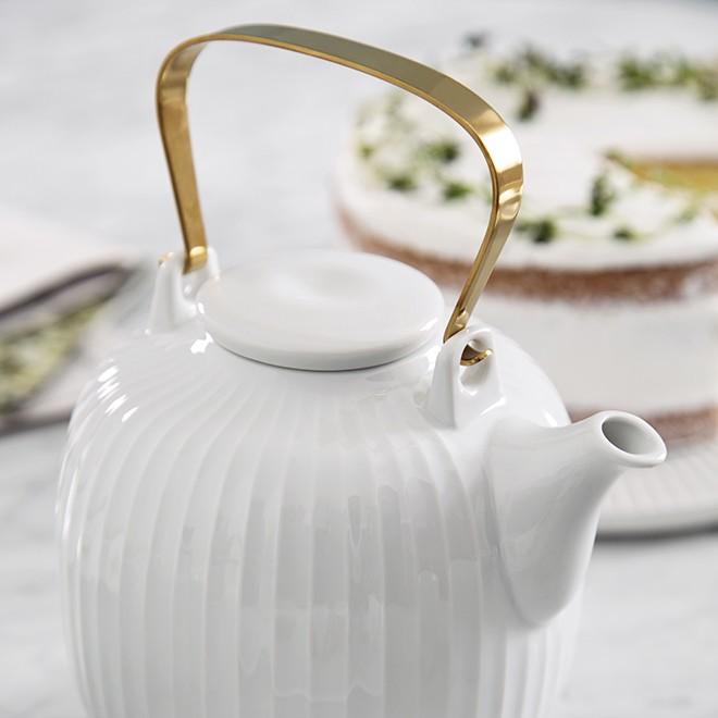 Actual product image Kähler Hammershøi Thepot - White (693040/17007) (1.20 l)