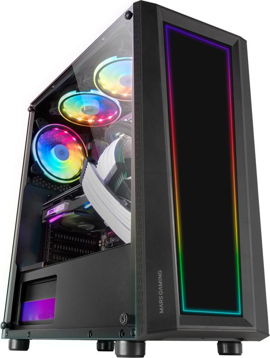 Produktbild Mars Gaming Boitier Moyen Tour ATX MC-ART RGB avec panneaux vitrés (Noir) (mATX, Mini-ITX, ATX)