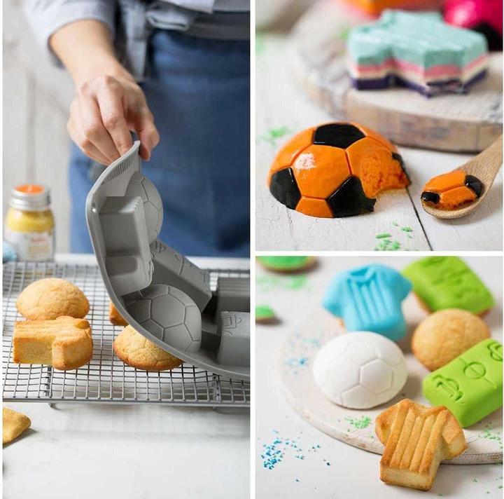 Actual product image Decora Silicone mold football game (17 cm)