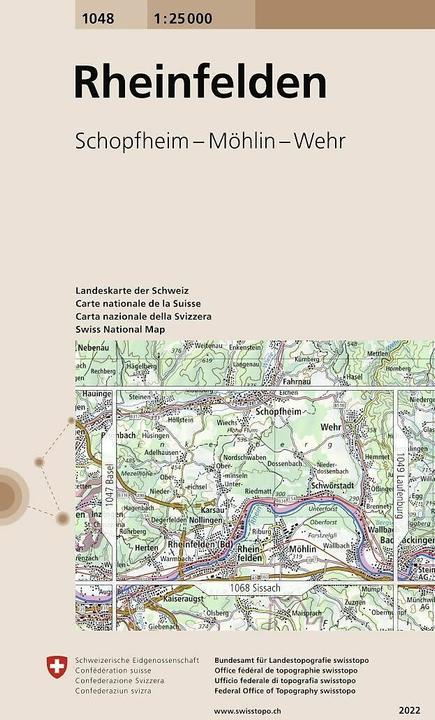Produktbild Landkarte 1048 Rheinfelden 1:25'000