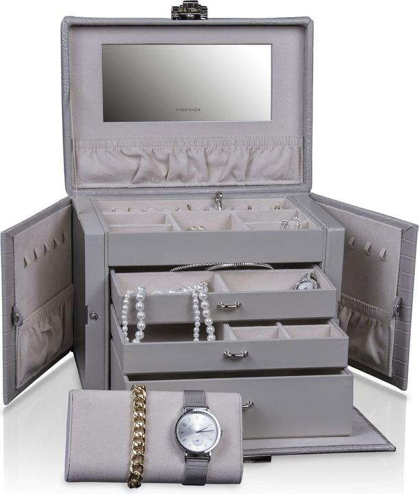 Produktbild Friedrich Modern gray jewelry box with crocodile pattern Caiman 20136-9