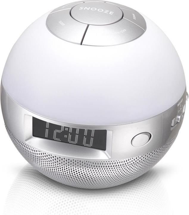 Lenco Wellness Wecker mit Radio, 7 Farben und 3 Musik Tönen!
