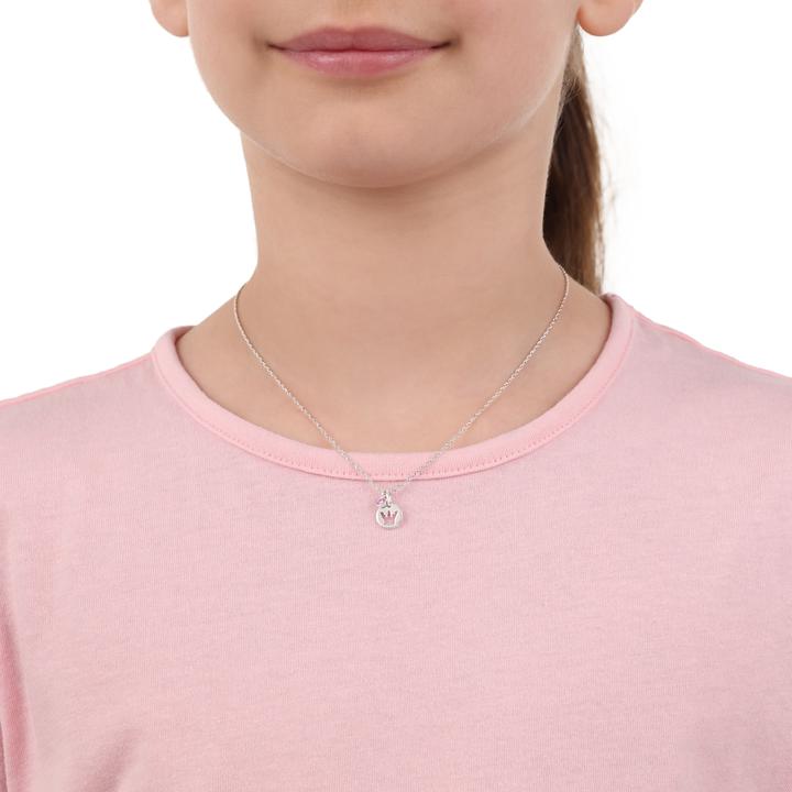 Image du produit Prinzessin Lillifee Collier pour fille, argent 925 sterling, zirconium synth. | couronne (Argent 925)