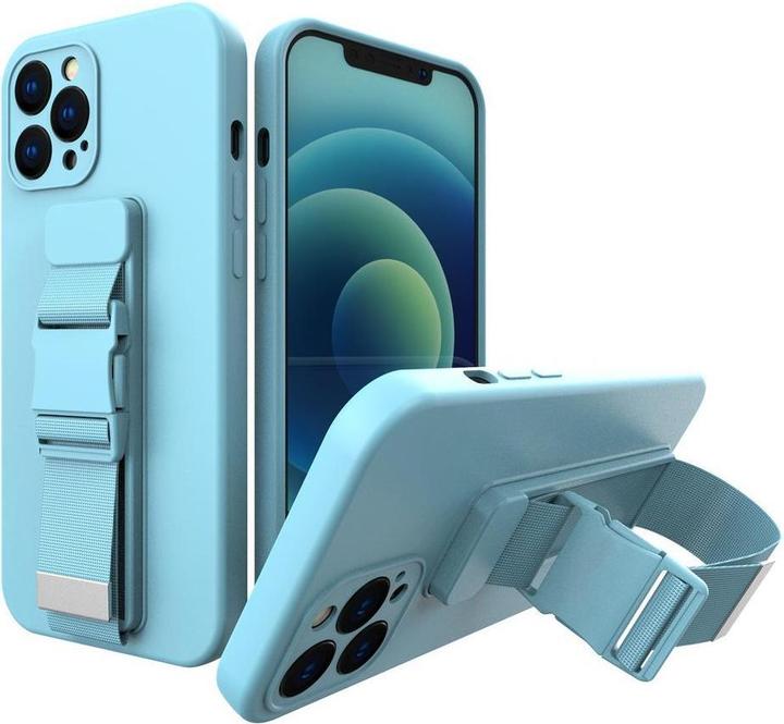 Immagine prodotto Hurtel Custodia in gel con catena e cordino per iPhone 8 Plus / iPhone 7 Plus blu (Apple iPhone 7 Plus, Apple iPhone 8 Plus)