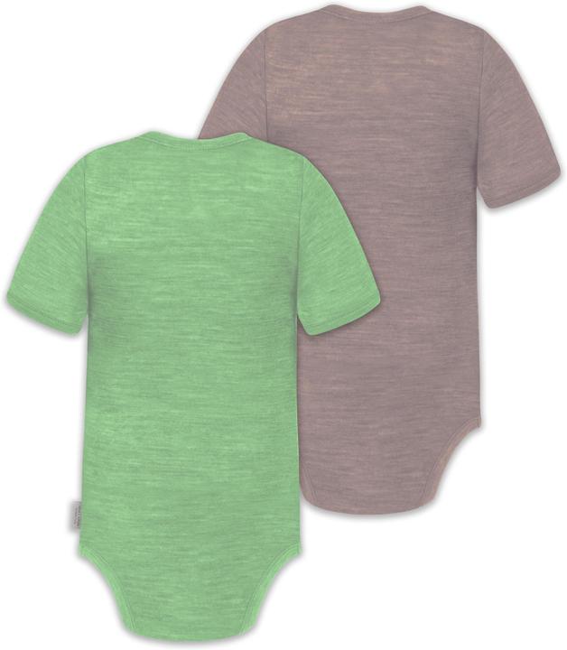 Image du produit Normani Lot de 2 bodies manches courtes bébé mérinos "Tihoi" - 9317 (74)