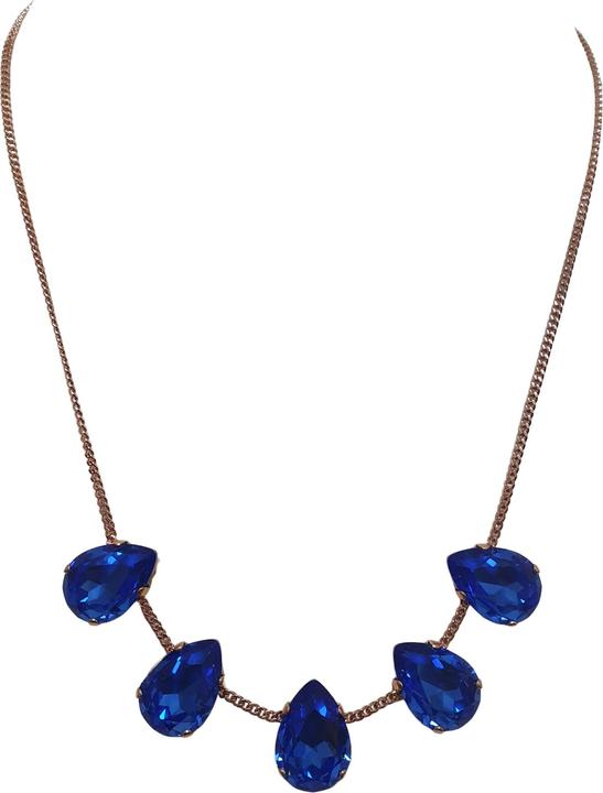 Immagine prodotto L'Officiel Collana rosa con gocce cristallo blu