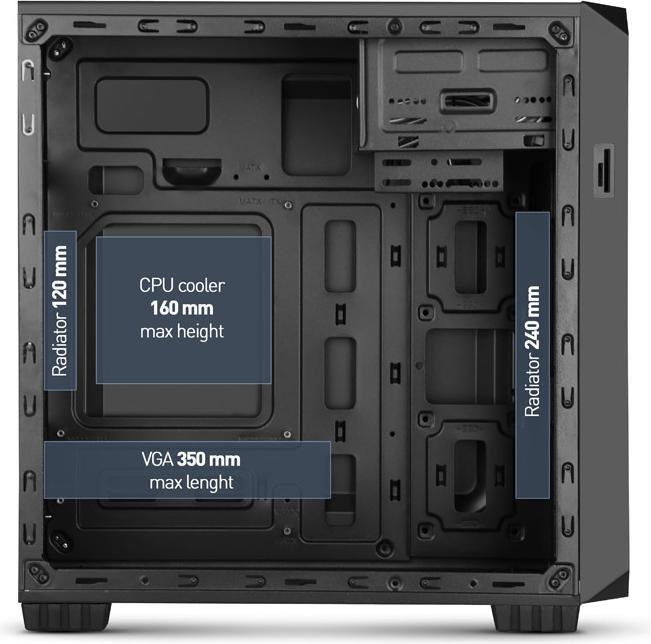 Actual product image Nox Xtreme Coolbay MX2 Mini Tower (mATX)