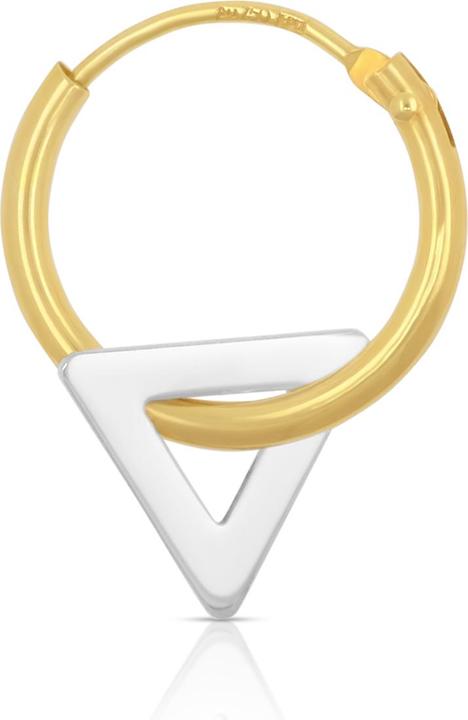 Image du produit Muau Créole simple avec triangle (750, Or blanc, Or jaune 18 K)