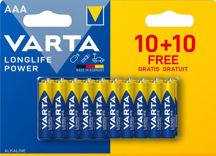 Varta Longlife Power AAA (20 pz., AAA, 1260 mAh)