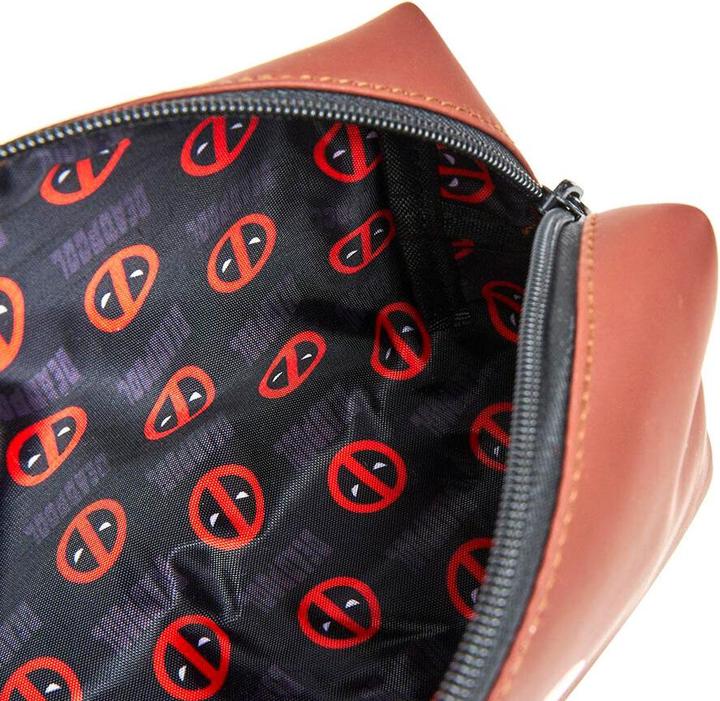 Actual product image Deadpool toiletry bag toiletbag asas, dark red