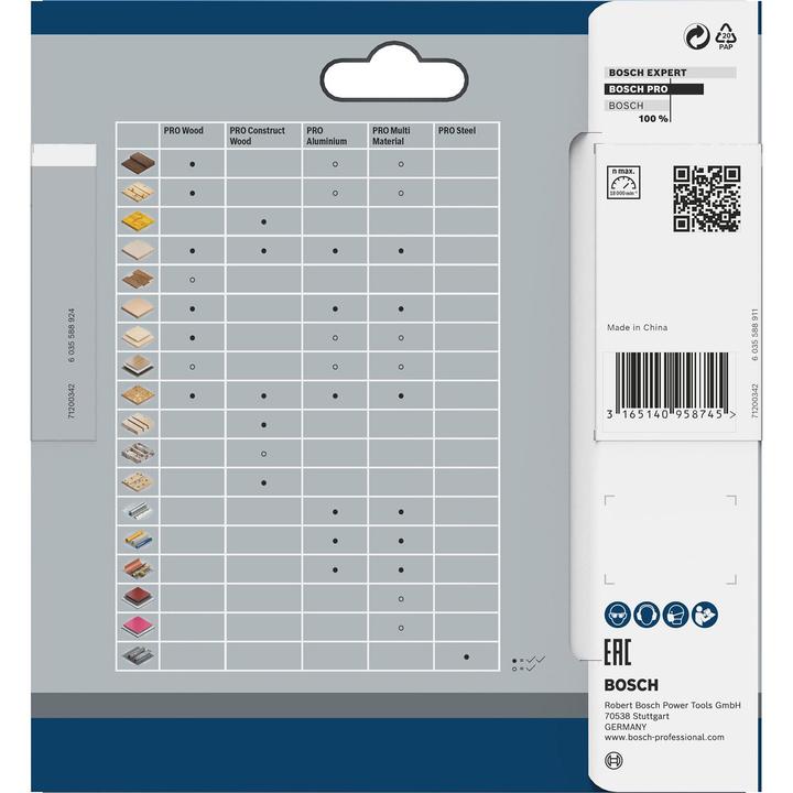Actual product image Bosch Professional Zubehör PRO Multi Material cordless circular saw blade, 85 x 1.5 x 15 mm