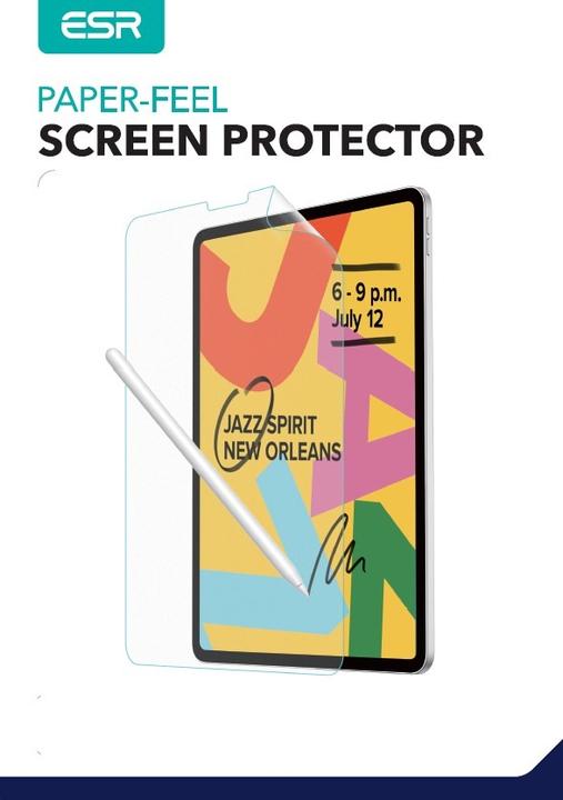 Produktbild ESR Paper-Feel (2 Stück, iPad Pro 11 2018 (1. Gen), iPad Pro 11 2020 (2. Gen), iPad Pro 11 2021 (3. Gen), IPad Pro 11" (2022), iPad Air 10.9 (2022), iPad Air 2020 (4. Gen))