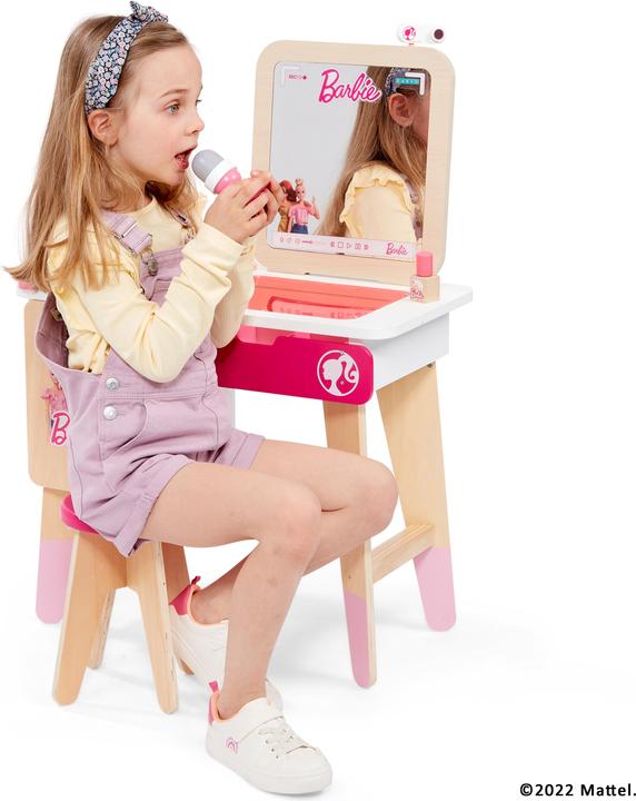 Image du produit Theo Klein 5716 Barbie - Coiffeuse et studio de vlogging, bois (MDF) (55 x 30 x 83 cm)