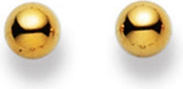 Muau Stud earrings yellow gold 750, 5mm (750/18 K Gelbgold)