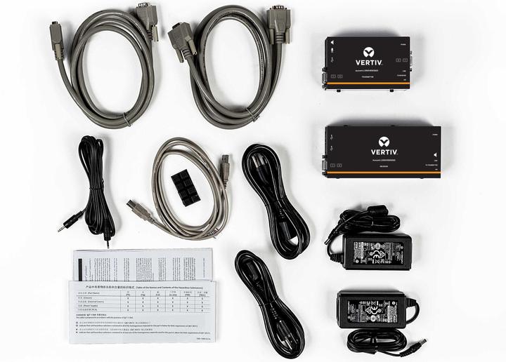 Actual product image Vertiv Avocent LongView dual VGA USB audio CATx 300M