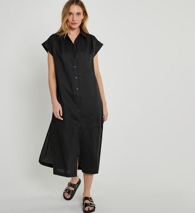 Produktbild La Redoute Collections Midi-Blusenkleid Signature aus Leinen (M)