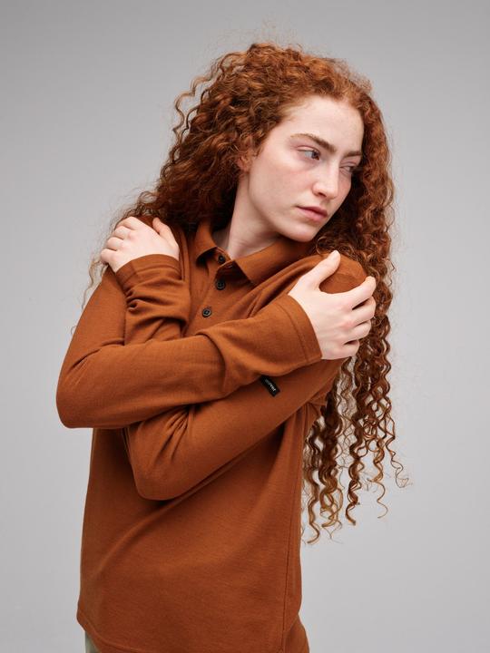 Actual product image Mover Plastic Free Sportswear Long Sleeve Merino Polo (XL)