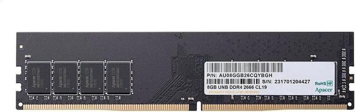 Actual product image Apacer DDR4 atmintis, 8 GB, 2666 MHz, CL19 (EL.08G2V.GNH) (1 x 8GB, 2666 MHz, DDR4-RAM, DIMM)