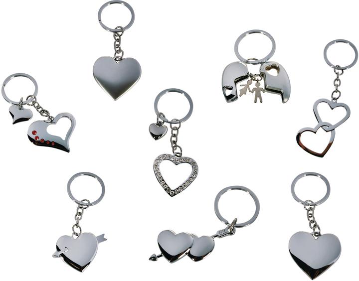 Actual product image Sombo Metal keychain heart