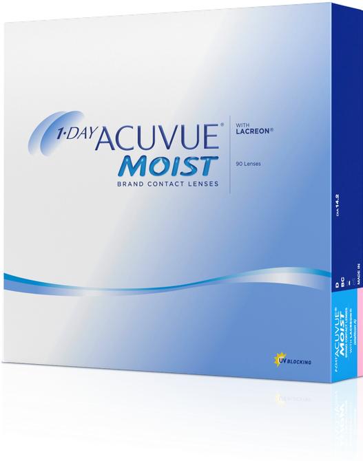 Actual product image Acuvue 1-Day Moist (-0.5, Daily lens, 90 Piece, Spherical)
