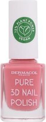 Dermacol Natural nail polish Pure 3D (Nail Polish) 11 ml - Shade: 04 Poppy Red (04 Poppy Red)