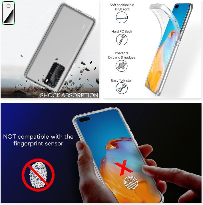 Actual product image Nalia 360° mobile phone cover (Huawei P40 Pro+)