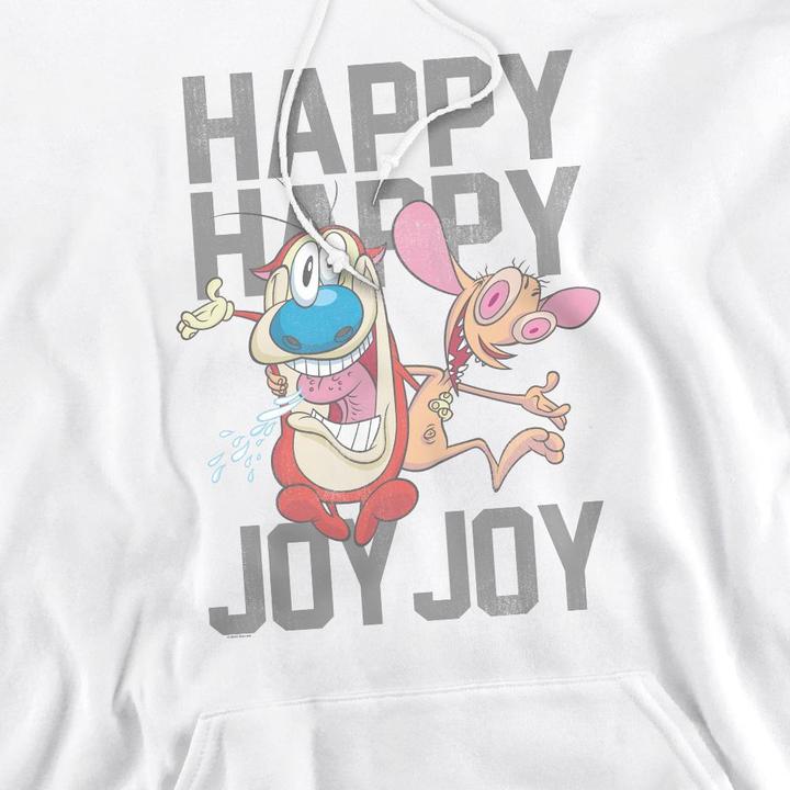 Immagine prodotto Ren & Stimpy Happy Happy Joy Joy Felpa con Cappuccio Uomo (M)