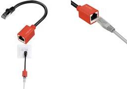 Immagine prodotto LogiLink Adattatore di protezione del dispositivo per connessioni RJ45 (adattatore a strappo) (SFTP, CAT6a, 0.20 m)