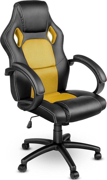 Image du produit Tresko Racing Chefsessel mit Wippmechanik und gepolsterten Armlehnen