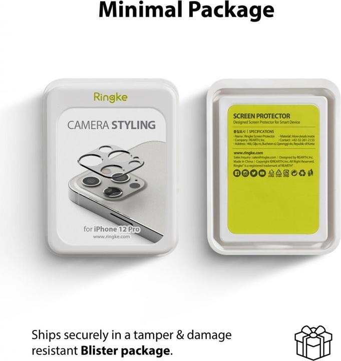 Actual product image Ringke iPhone 12 Pro/12 Pro Max Camera Styling camera island protector Gray (1 Piece, Apple iPhone 12 Pro, Apple iPhone 12 Pro Max)