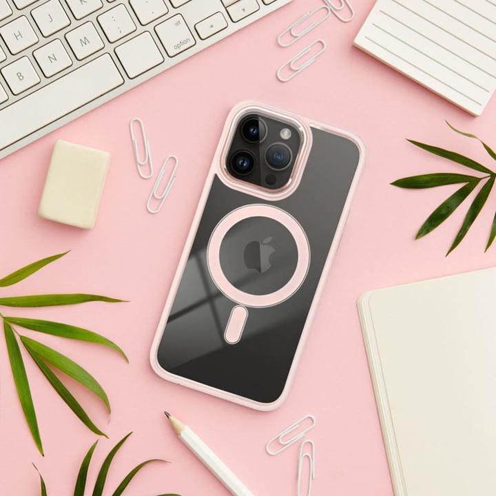 Actual product image OEM Back panel cover COLOR EDGE MAG COVER case compatible with MagSafe for IPHONE 15 Pro pink (Apple iPhone 15 Pro)