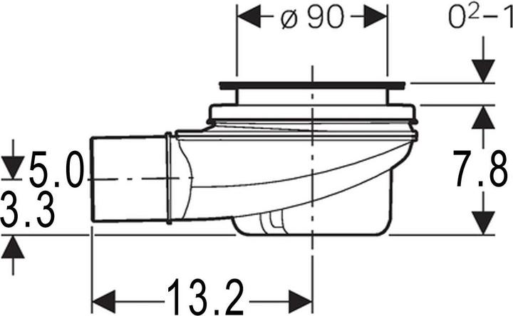 Produktbild Geberit Ablauf für Duschwanne für Duschwannen mit Ablaufloch Ø 90mm