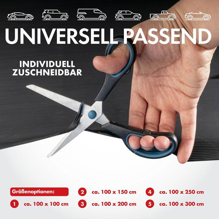 Produktbild Walser Gummimatte Saturn, zuschneidbare Meterware feinripp 100x150 cm schwarz