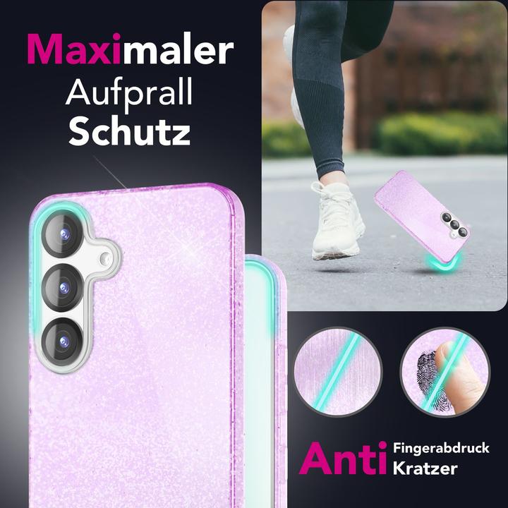 Produktbild Nalia ShinePop - Stabile Glänzende Glitzer Hülle - Glamour Glitter Cover (Samsung Galaxy S25)