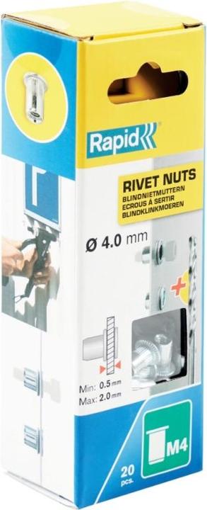 Actual product image Rapid M4 blind rivet nuts