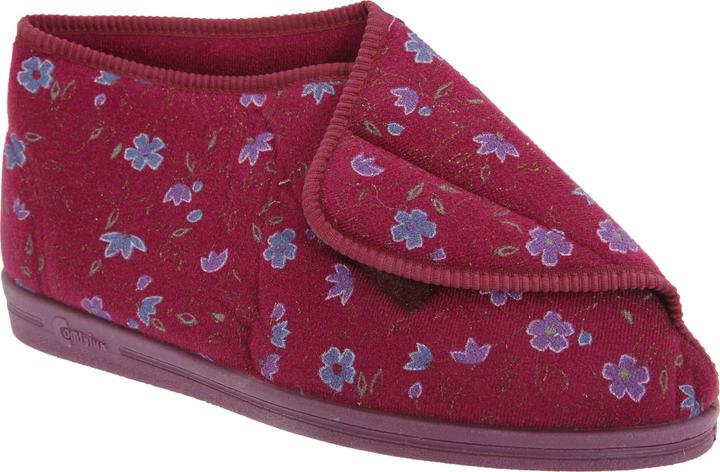 Comfylux Andrea Hausschuhe Mit Klettverschluss Blumenmuster (38)