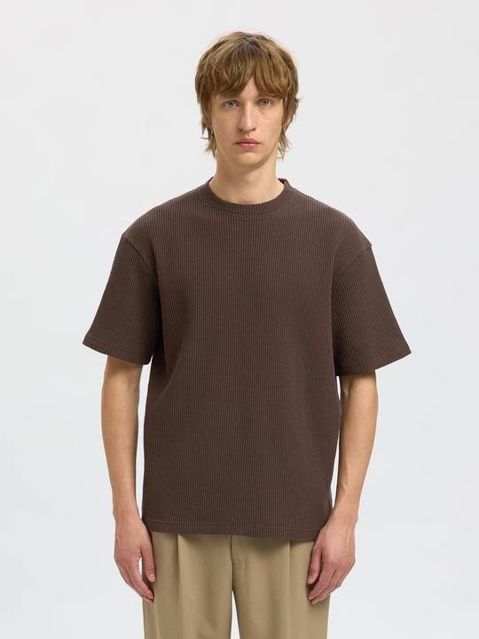 Image du produit Selected Homme Relaxed Fit Waffelmuster T-Shirt (S)