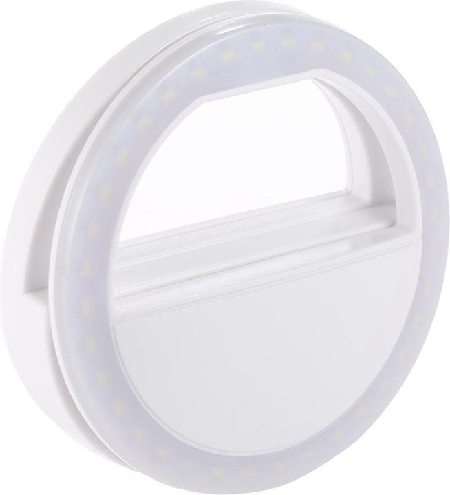 Actual product image PhoneLook Anneau LED selfie universel Beauty Star-Light 3 niveaux de luminosité / batterie rechargeable