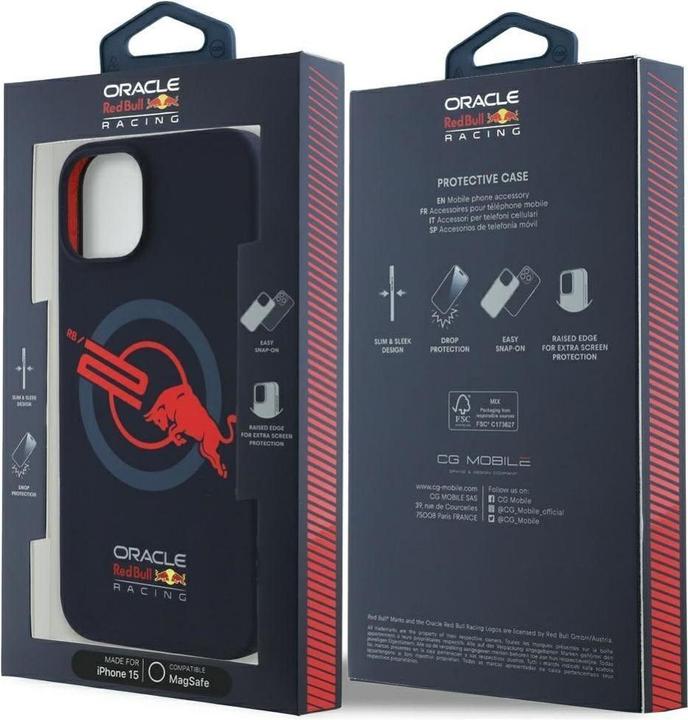 Image du produit Red Bull Case HC Silicone ORBR20 Logo Red Lining to iPhone 15 Pro Max MagSafe navy blue (Apple iPhone 15 Pro Max)