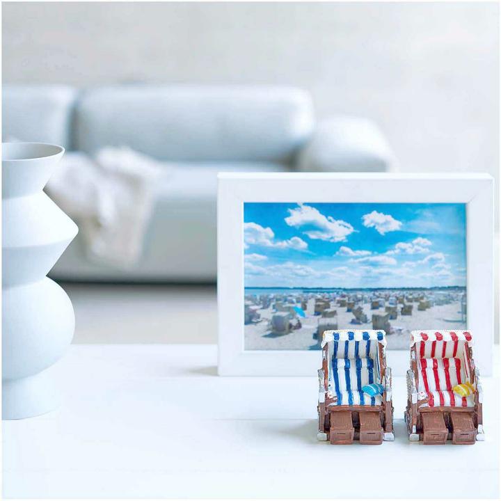 Produktbild Rico Design Mini-Möbel Strandkorb 5 x 6.5 cm 1 Stück, Rot/Weiss